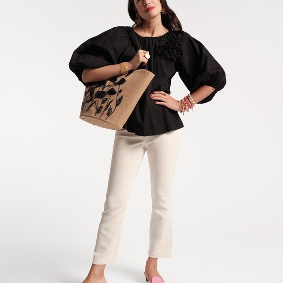 Frances Valentine Quincy Stretch Pant White - Picture 1 of 5